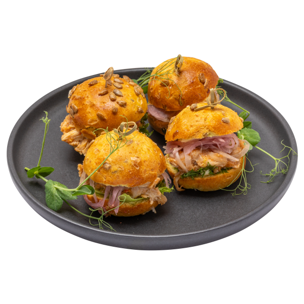 Miniburgerid rebitud kanaga 240g