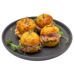Miniburgerid rebitud kanaga 240g