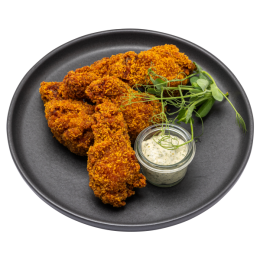 Friteeritud kanatiivad basiiliku majoga 400g